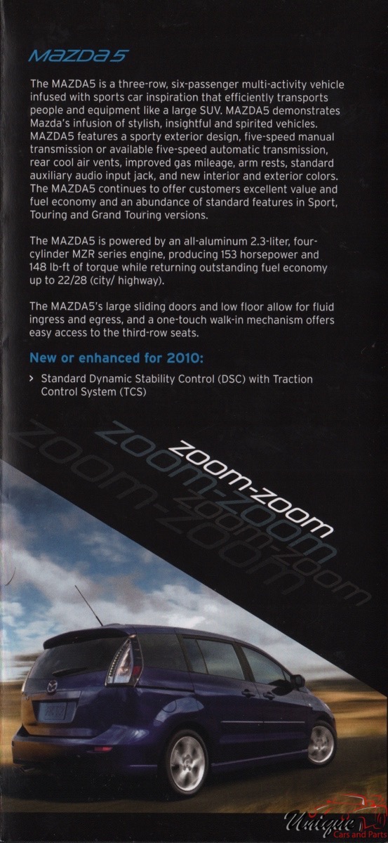 2010 Mazda Model Lineup Brochure Page 8